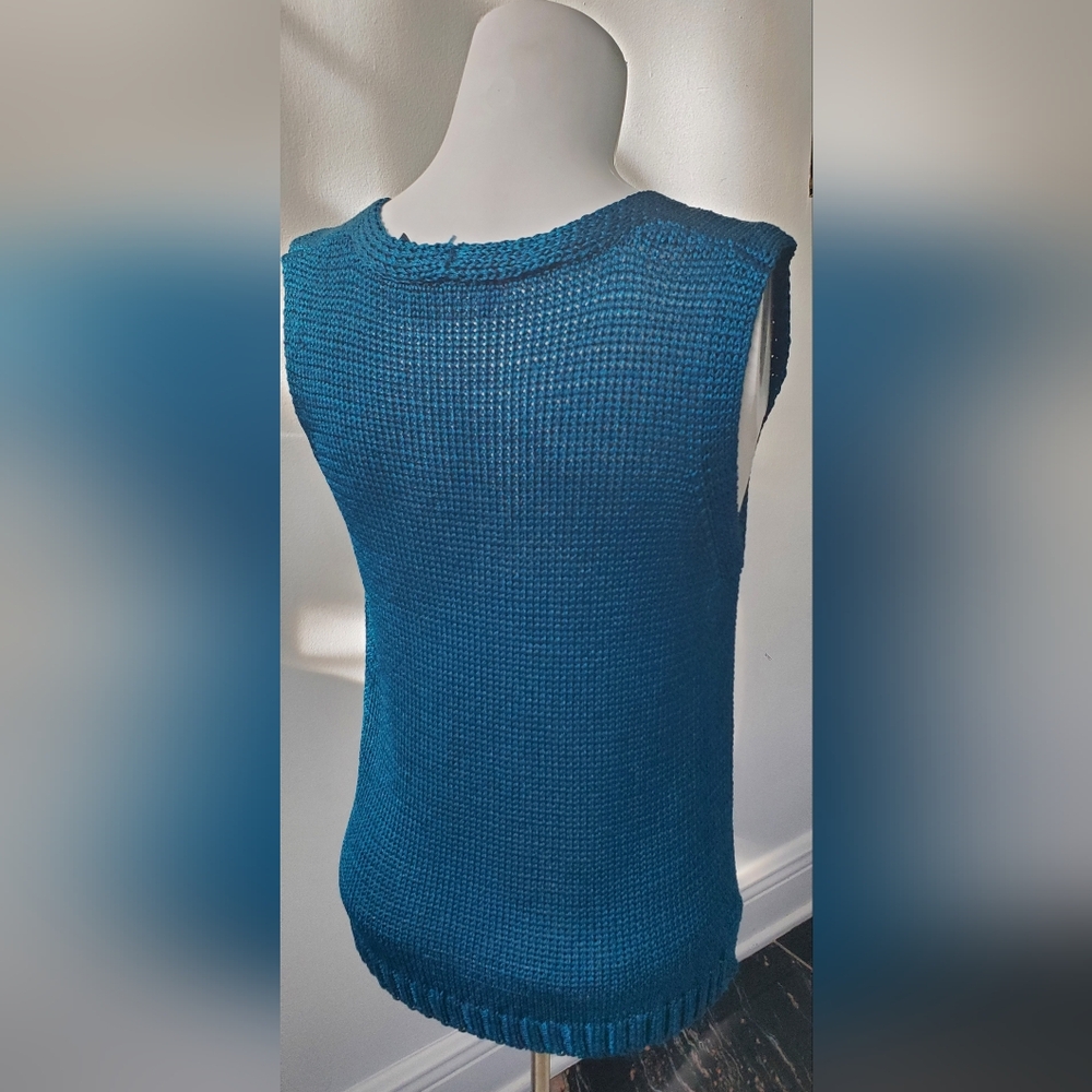 🔥HostPick🔥ANNE KLEIN-size S petite-vintage knit cami top - V-neck - blouse - Picture 5 of 8